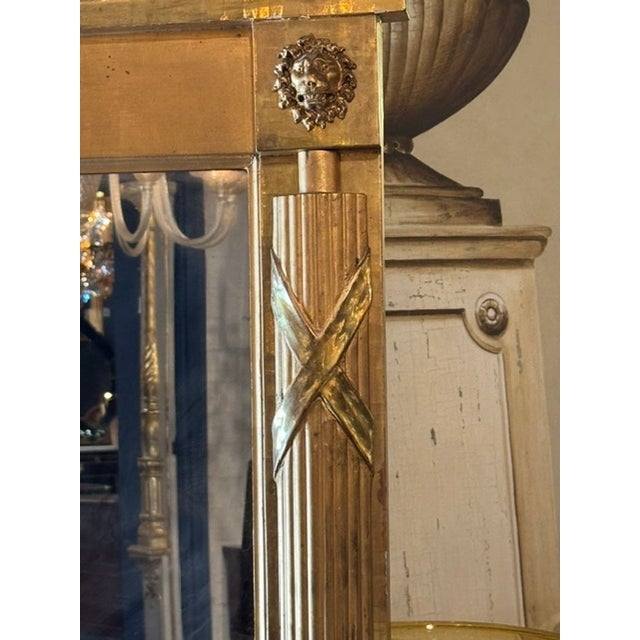 Neoclassical 19th C. Swedish Neoclassical Giltwood Mirror For Sale - Image 3 of 9