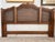 1980s Ethan Allen Chateau Normandy King Cane & Pine Bed Pediment Headboard For Sale - Image 6 of 12