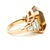 Modern 1980s Italian 18k Gold Citrine & Baguette Diamond Architectural Cocktail Ring, Size 6 For Sale - Image 3 of 15