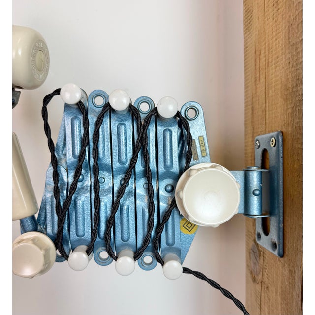 Industrial East German Scissor Lamp from Reif Dresden, 1950s For Sale - Image 10 of 18