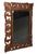 Stylish wood frame with pierce carved details, and a beveled mirror. This example is in very good original condition...