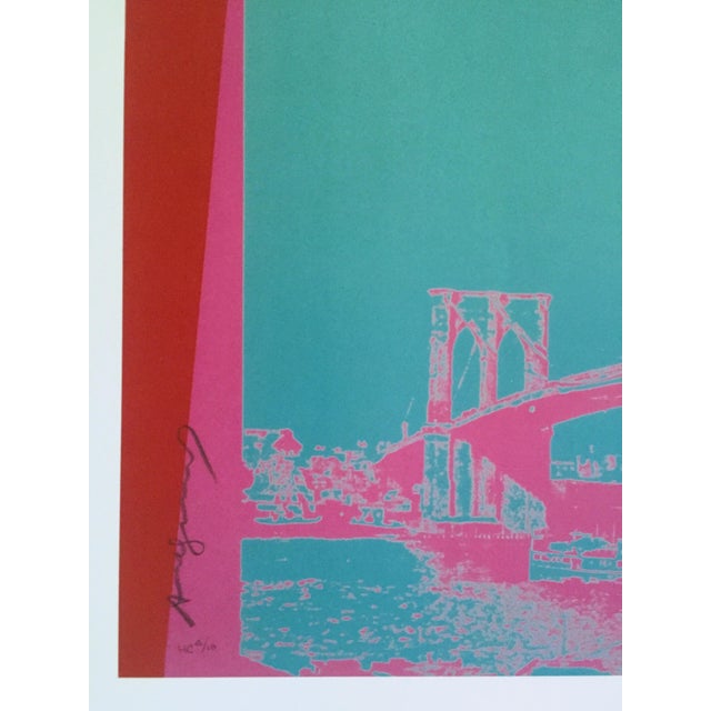 Andy Warhol Foundation Vintage Pop Art Lithograph Poster Brooklyn Bridge 19 Chairish