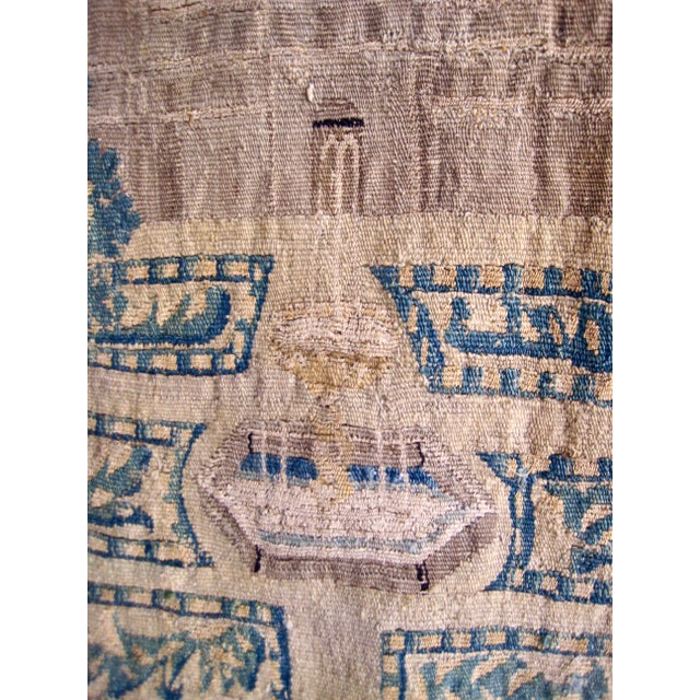 Green Flemish Tapestry Verdure Two Deers and a Castel Circa 1700 Hundreds For Sale - Image 8 of 13