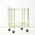 Stunning 1950's Mid-Century Modern solid brass two tier Italian bar cart, in vintage condition with some wear and patina...