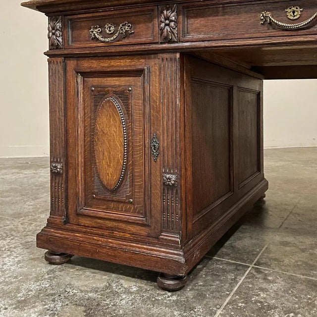 Antique French Louis XVI Neoclassical Double Faced Desk For Sale - Image 11 of 13