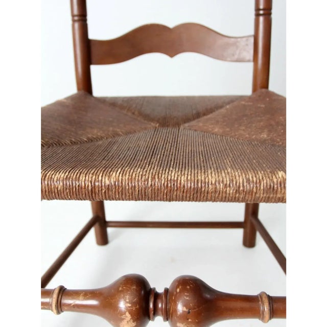 Antique Rush Seat Arm Chair For Sale - Image 12 of 12