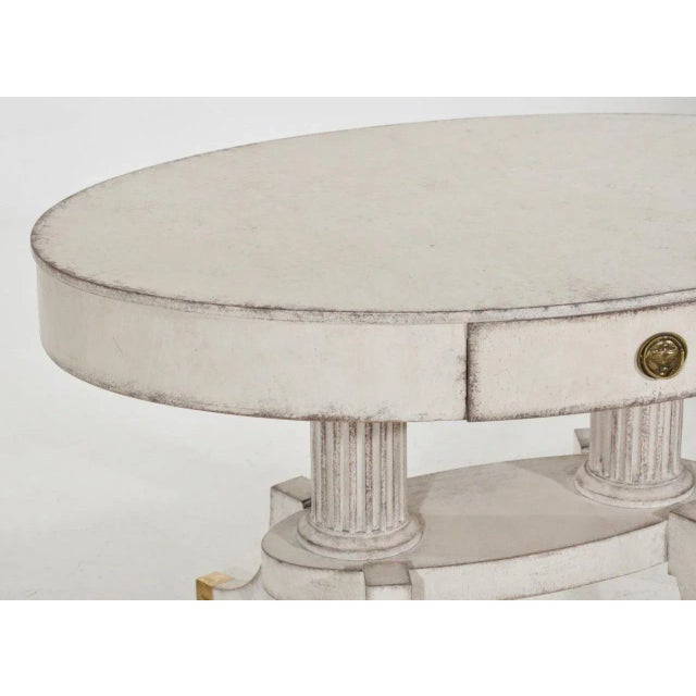 European Oval Center Table, 1820s For Sale - Image 4 of 12