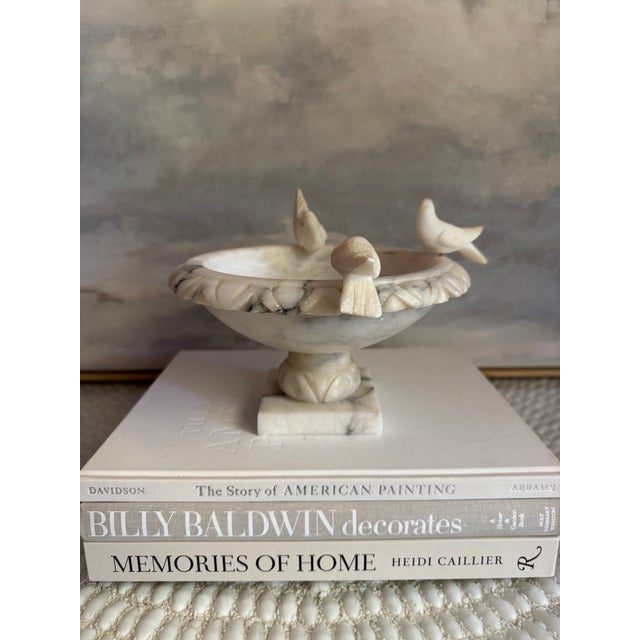 Vintage Alabaster Bird Bath For Sale In Philadelphia - Image 6 of 7