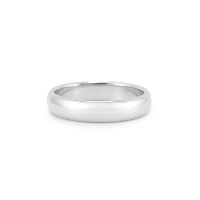 Early 21st Century Men's Tiffany & Co. Tiffany Forever Platinum 950 4.5mm Lucida Wedding Band Ring, Size 9 For Sale - Image 5 of 8