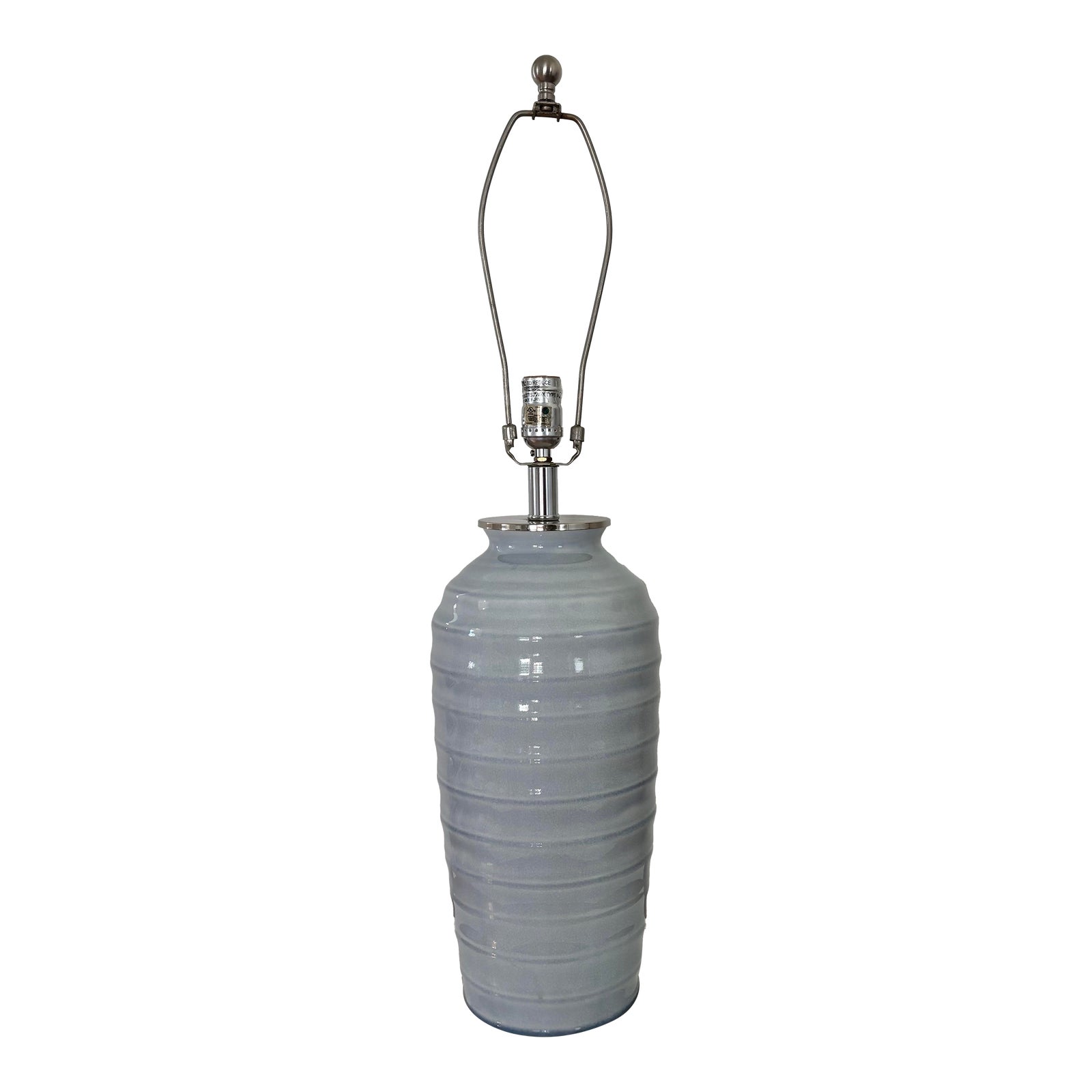 Port 68 Blue Gray Lamp | Chairish