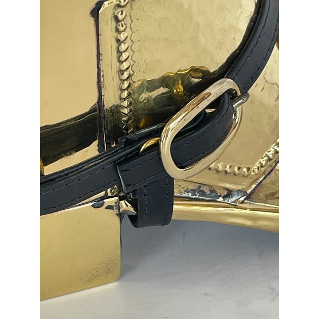 Metal English Brass Boot Umbrella Stand, 1950s For Sale - Image 7 of 17