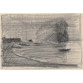 1930s Norman Kent Coastal Seascape Drawing For Sale