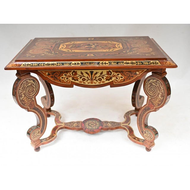 Italian Marquetry Side Table Console Inlay For Sale - Image 18 of 18