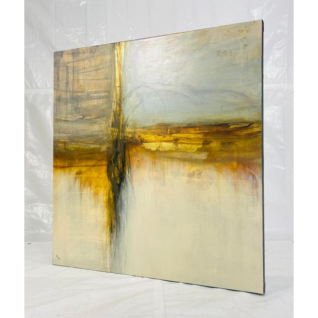 Abstract Large Abstract Landscape Oil Painting “Moon Light” by E. Remender For Sale - Image 3 of 15