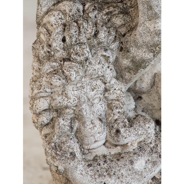 Weathered Stone Hercules Garden Statue, France Mid 20th C. For Sale - Image 4 of 11