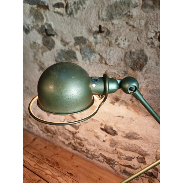 Vintage French Industrial Lamp in Green by Jean-Louis Domecq for Jieldé, 1960s For Sale - Image 9 of 18