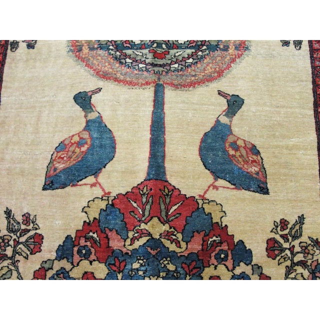 Antique Persian Feraghan Sarouk, Tree of Life Rug, 3'5" X 4'11" For Sale - Image 4 of 8