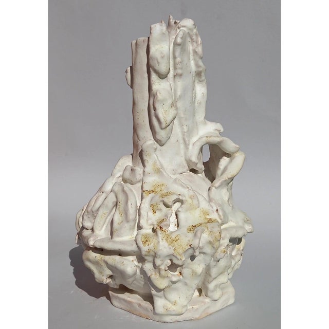 Sculptural Glazed Ceramic Vase 'La Demoiselle D’Avignon' by Diane Grant For Sale - Image 6 of 9