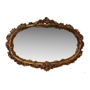 Vintage Carolina Rocco Style Gold Gilt Wall Mirror