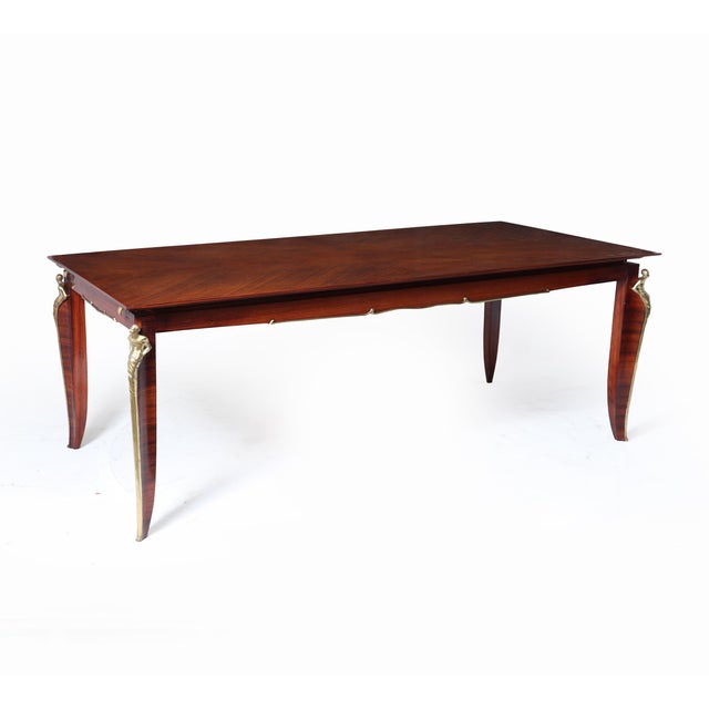 French Art Deco Rosewood Dining Table, 1925, in Very Good conditions. Designed 1920 to 1949
