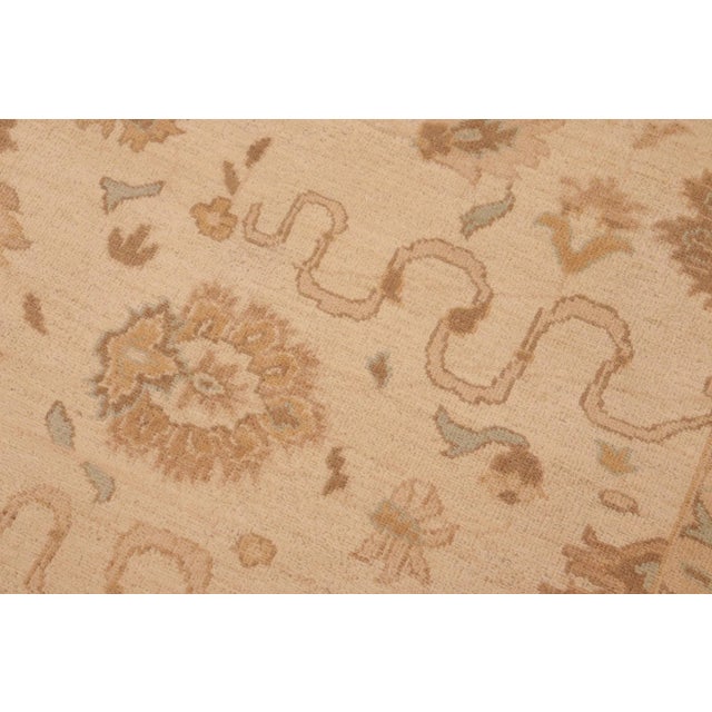Classic Ziegler Beige Brown Hand-Knotted Wool Rug - 8'0'' X 9'9'' For Sale - Image 4 of 8