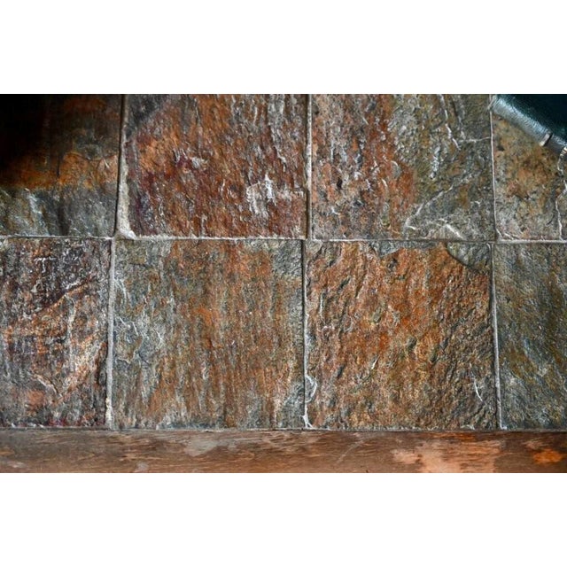 Brown Vintage Brutalist Coffee Table in Lava Stone and Wrought Iron, 1970s For Sale - Image 8 of 14