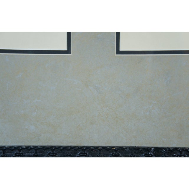 Antique 1880s Firmin Didot Hollande Romain Architectural Lithograph Diptych, Framed For Sale - Image 11 of 11