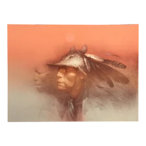 1980s Clifford Beck "Moon Dancer" Hand Signed Art Lithograph, Navajo Artist