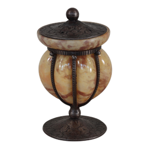 Tiny French Art Deco Night Lamp by André Delatte - 1920s France