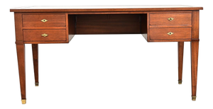 French 20th Century Mahogany and Leather-top Desk