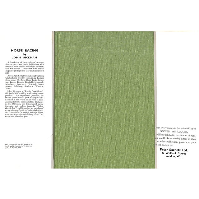 Traditional "Homes of Sport: Horse Racing" 1952 Rickman, John For Sale - Image 3 of 12