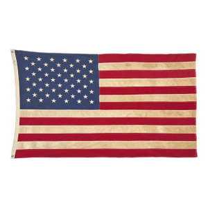 Vintage Cotton Embroidered American Flag
