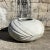 Art Deco Vintage White Deco Style Cement Planter With Ridges For Sale - Image 3 of 8