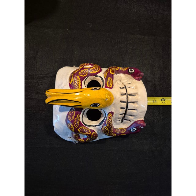 Mid 20th Century Calavera Mexican Folk Mask For Sale - Image 9 of 10
