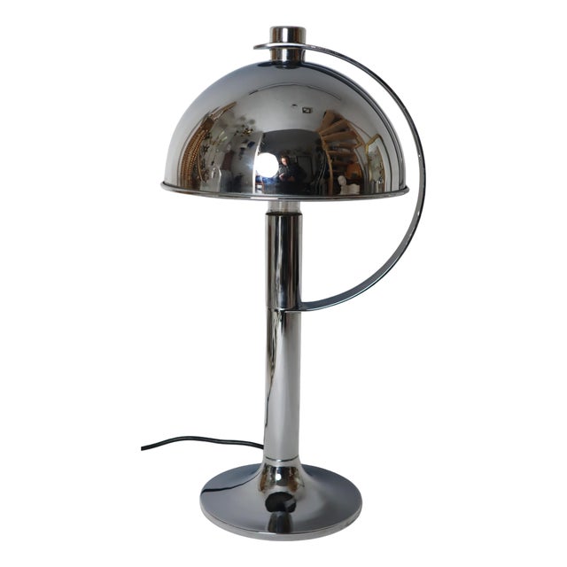 Mid-Century Modern Chrome Table Lamp from Florian Schulz, Germany, 1970s For Sale