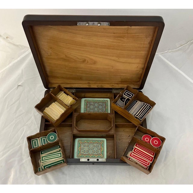 Chocolate Early 20th Century French Gambling Game Box For Sale - Image 8 of 10