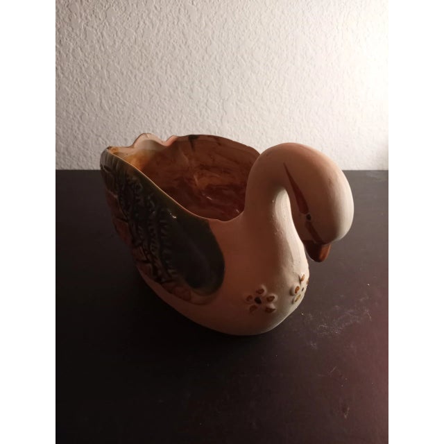 Mexican Hand Painted Tonala Style Swan Planter, Made in Mexico For Sale In Dallas - Image 6 of 10