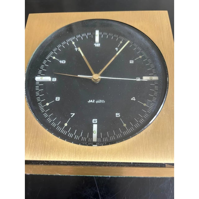 Metal Brass Pendulum Clock, 1970s For Sale - Image 7 of 12