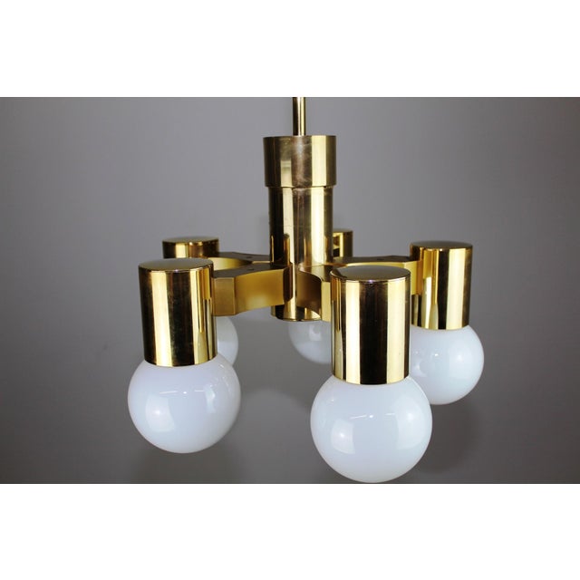 Metal Chandelier by Gaetano Sciolari for Sciolari, 1960s For Sale - Image 7 of 18