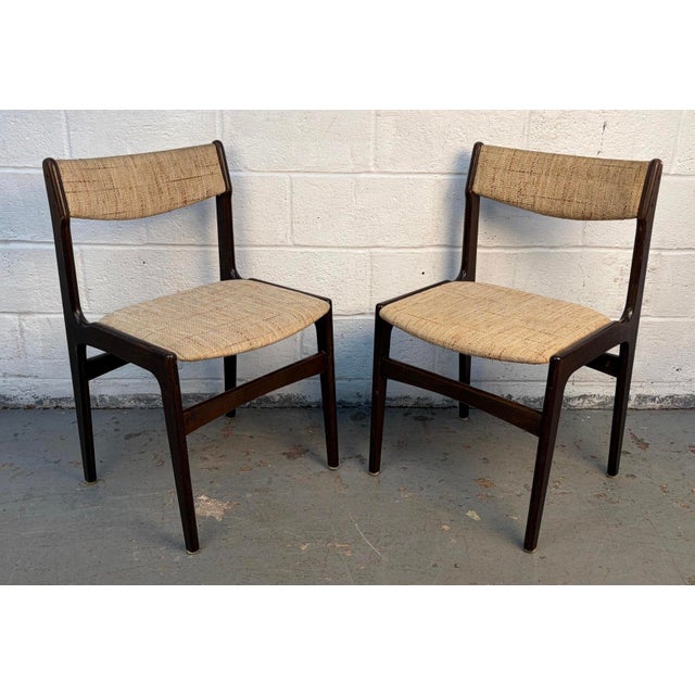 Erik Buch Set of Six Mid-Century Modern Danish Dining Chairs Attributed to Erik Buch For Sale - Image 4 of 14