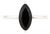 1.96ct Marquise Cut Black Diamond Solitaire Ring Size 4 in 14k White Gold For Sale