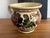 This midcentury European earthenware pot would hold a fern or orchid quite beautifully. Please see condition details...
