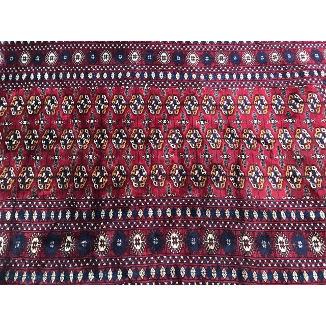 Textile Vintage Fine Boukhara Afghan Rug For Sale - Image 7 of 17