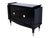 Art Deco Sideboard in Black High-Gloss Lacquer with Chrome Sabots and Chrome Fittings, 1940s For Sale - Image 3 of 9
