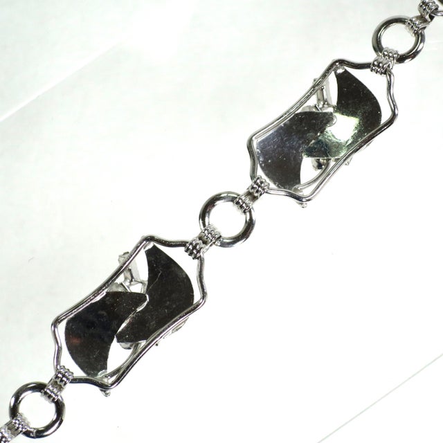 Vintage Art Deco Designer Sterling Crystal Bracelet 1930s For Sale In Orlando - Image 6 of 7
