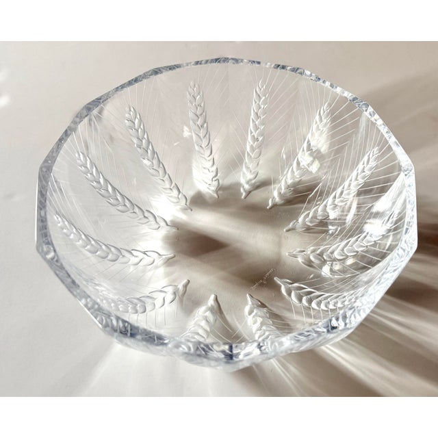 Lalique Lalique France French Crystal Ceres Wheat Bowl For Sale - Image 4 of 6