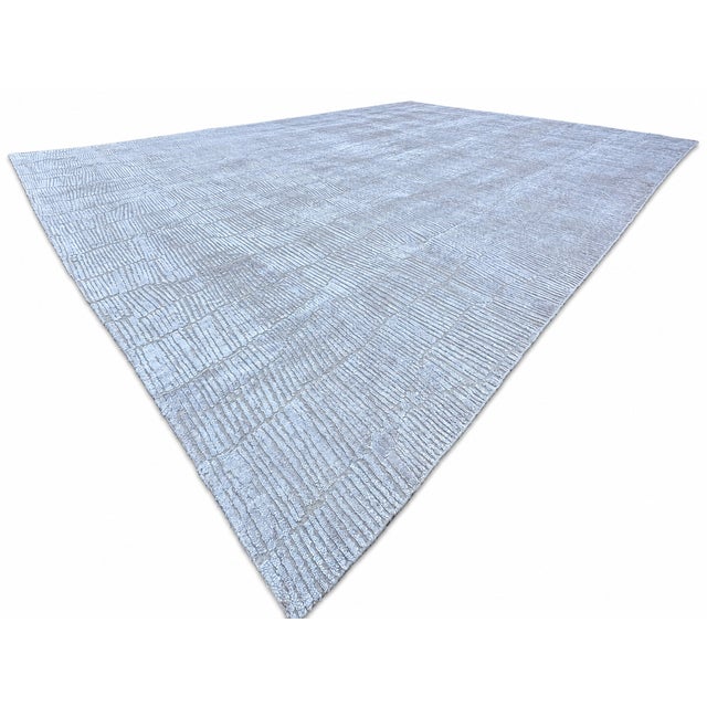 Rh Lasya Silk & Wool Rug – 12' × 15' Sand | Hand-Knotted Silk & Wool For Sale - Image 11 of 18