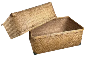 Japanese Gyori Bamboo Storage Basket, 1960s