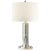 Thomas O'Brien by Visual Comfort Signature Longacre Small Table Lamp in Polished Nickel with Linen Shade For Sale