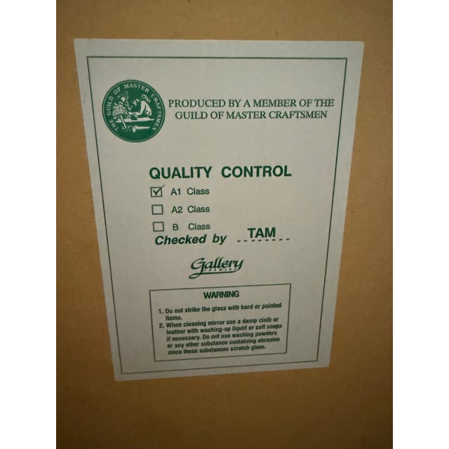 1980s 1980s Neoclassical British Beveled Wall Mirror For Sale - Image 5 of 5